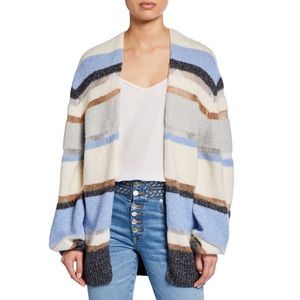 Veronica Beard Elizabeth Striped Open-Front Cardigan